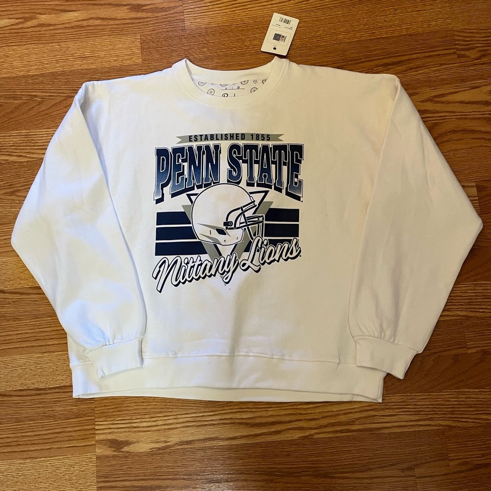 Crewneck sweatshirt, PSU, white, large
